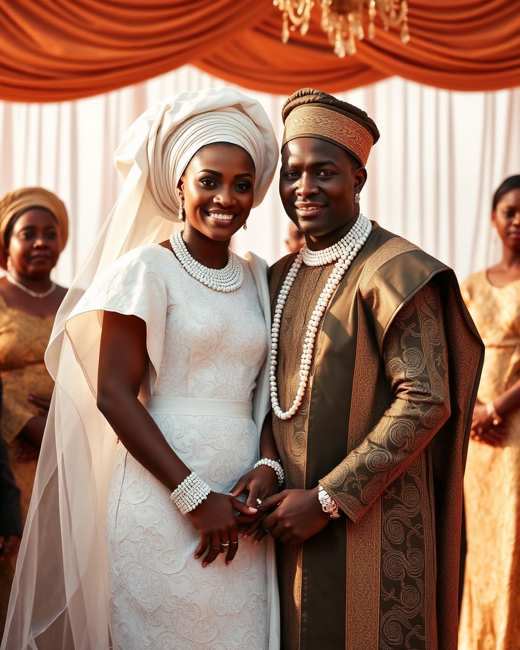 Aso-oke and beads