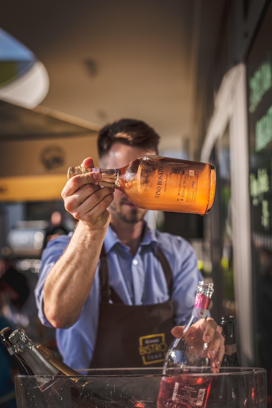 Drinks poured, not queued